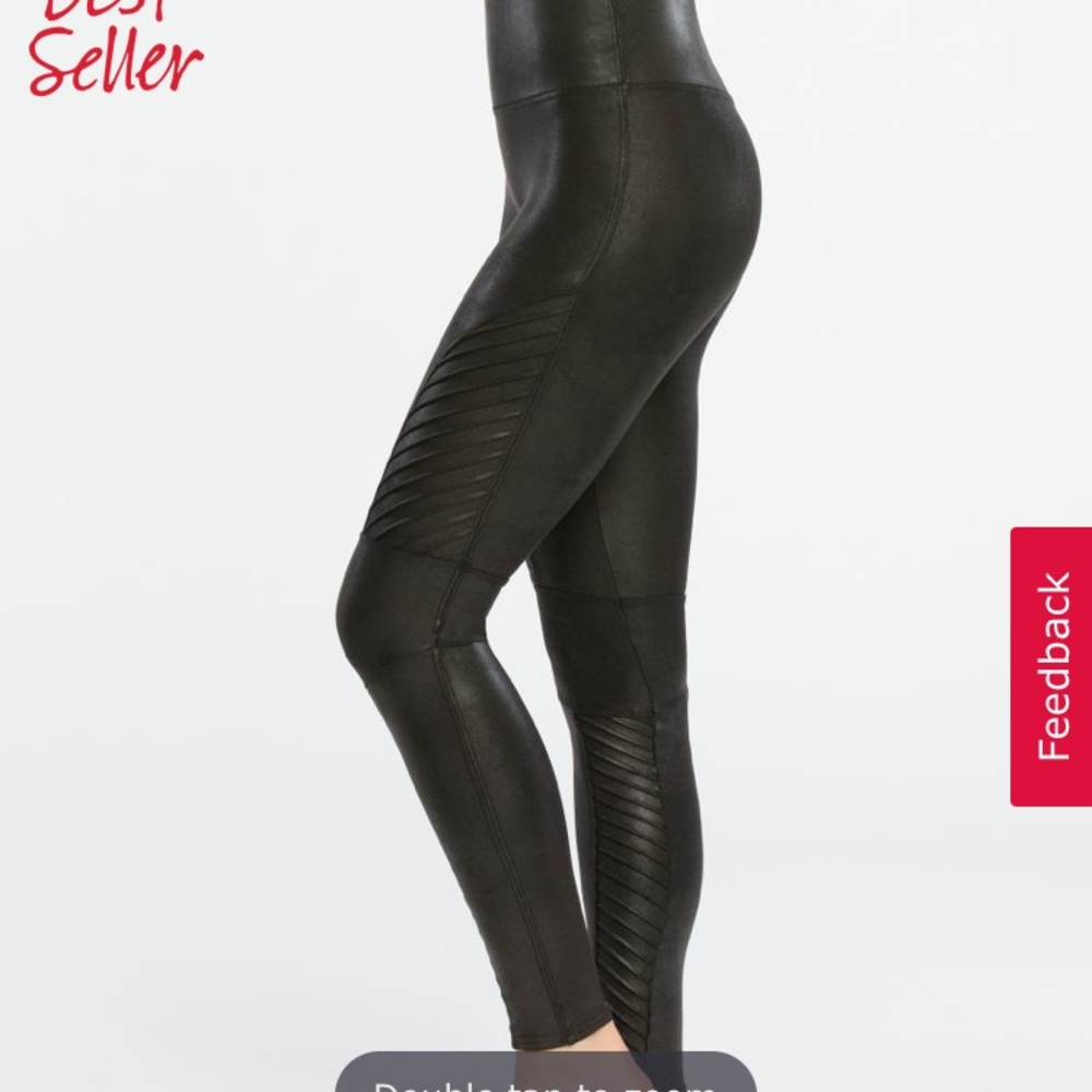 Spanx Faux Leather Moto Leggings